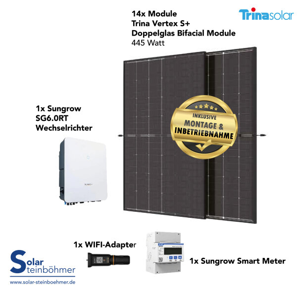 Sungrow 6 kWp Solaranlage inkl. Montage & Anmeldung