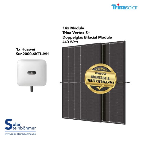 Huawei Sun 6KTL M1 I Solaranlage inkl. Montage & Anmeldung