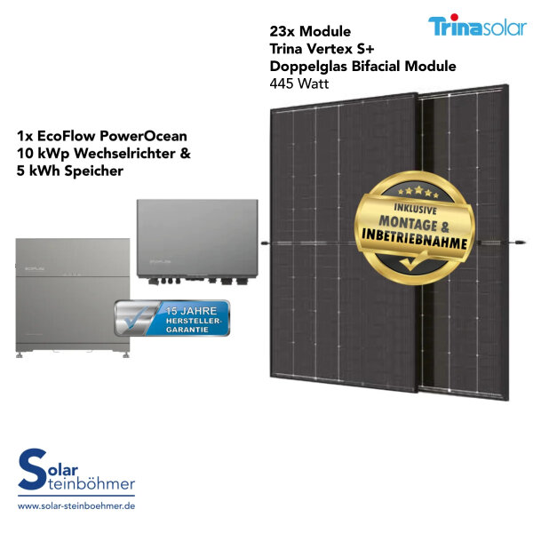 EcoFlow PowerOcean 10 kWp & 5kWh Speicher I Solaranlage inkl. Montage & Anmeldung